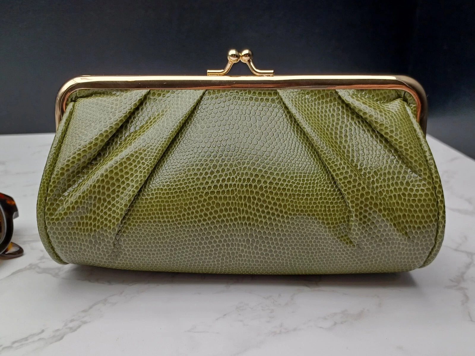 EMMANUELLE KHANH " VINTAGE " EK5051 - Brown Scale Sunglasses -New - Old Stock