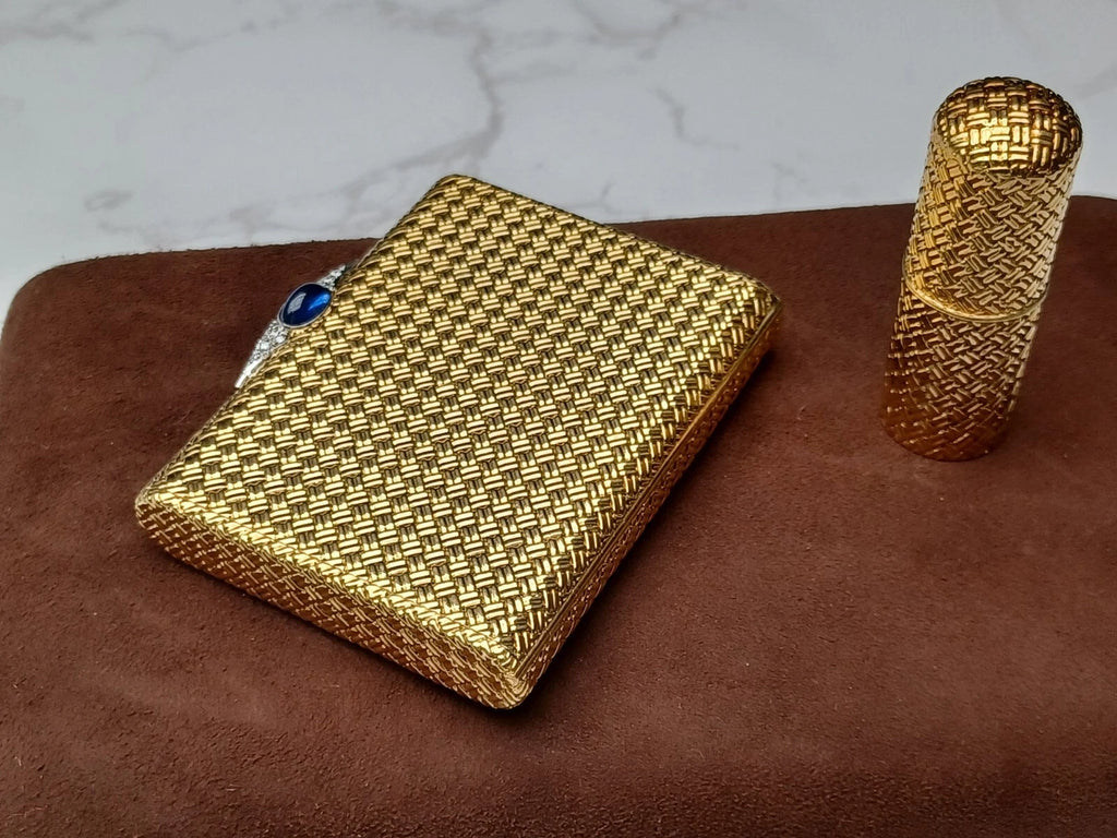 Rare Van Cleef & Arpels Powder Compact & Lipstick Case - 18K Gold - 0913CO BD08
