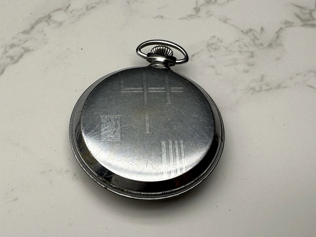 Schöne Chronometer-Taschenuhr - Stahl - Hergestellt in Frankreich - Funktioniert nicht -AF08-1675