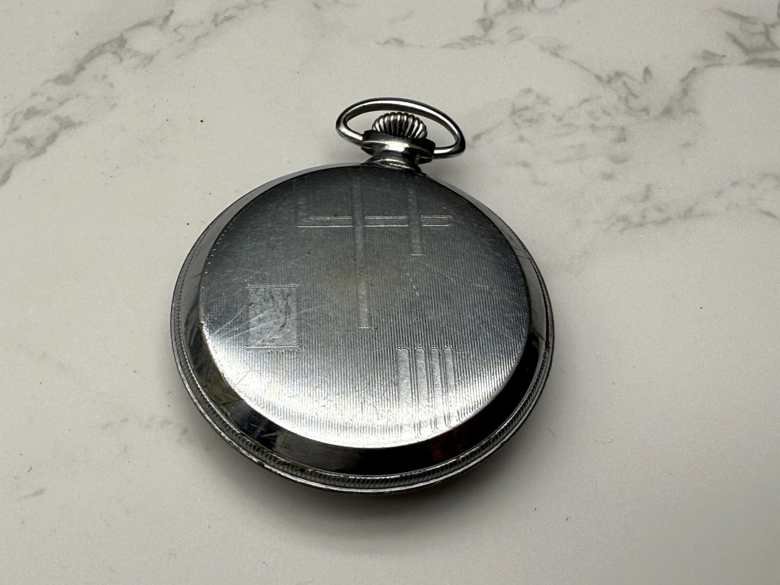 Schöne Chronometer-Taschenuhr - Stahl - Hergestellt in Frankreich - Funktioniert nicht -AF08-1675