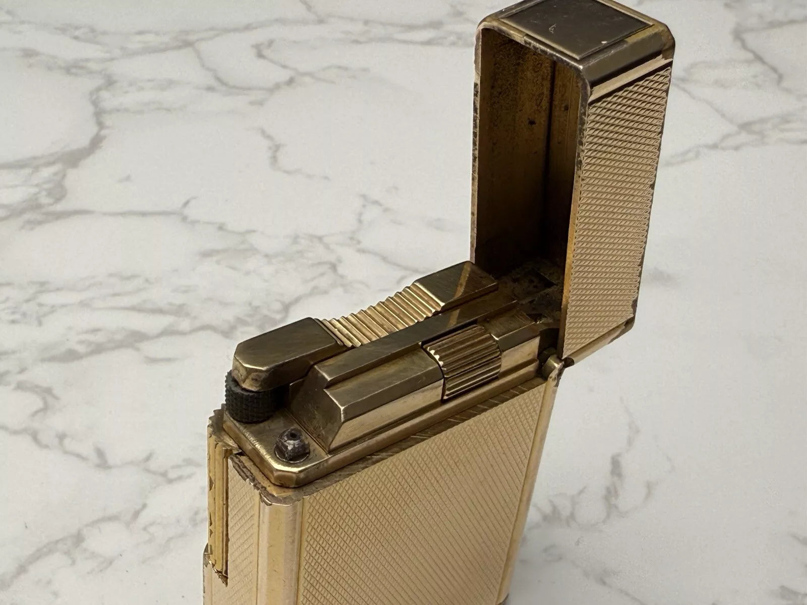 S.T. DUPONT Line 1 BR Gas Lighter - L1 BR - Small Model - Gold plated- AF08-1651