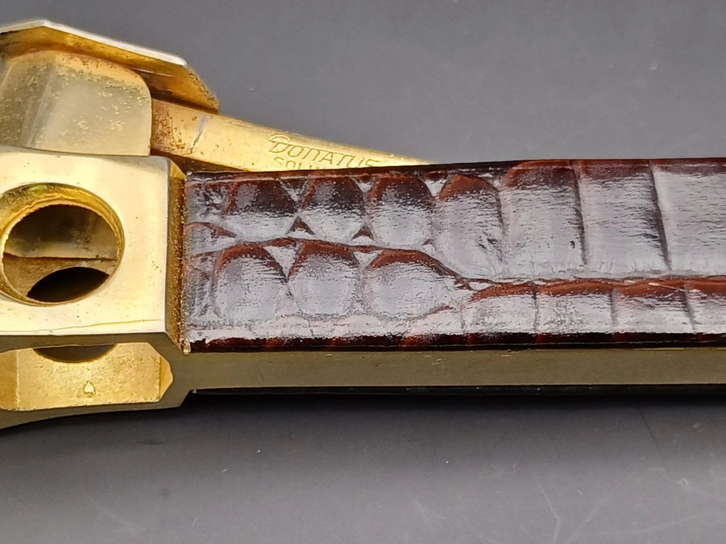 Nice Solingen Cigar Cutter - Brown Leather - Made In Germany - AG14-880