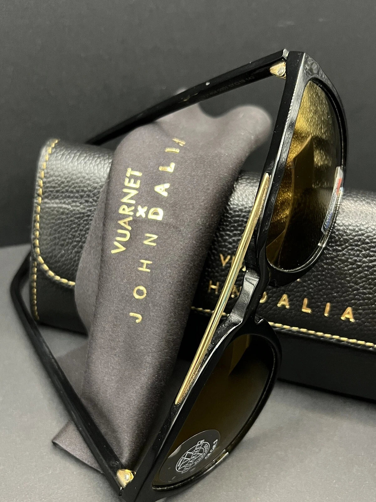 VUARNET Sunglasses - VJ 1404 by John Dalia - T57 - Black - Orange mirror ED