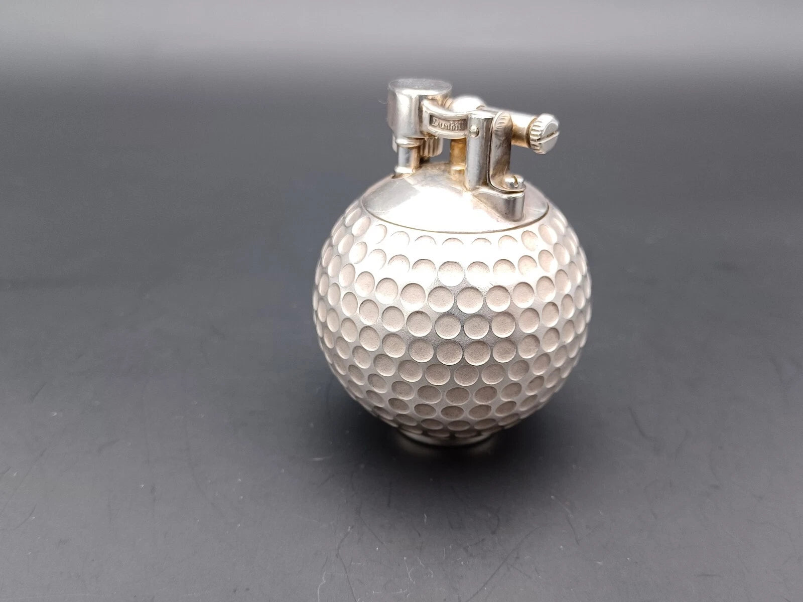 Rare antique Dunhill Golf Ball Petrol Lighter - Sterling Silver 925 - BA08-1495