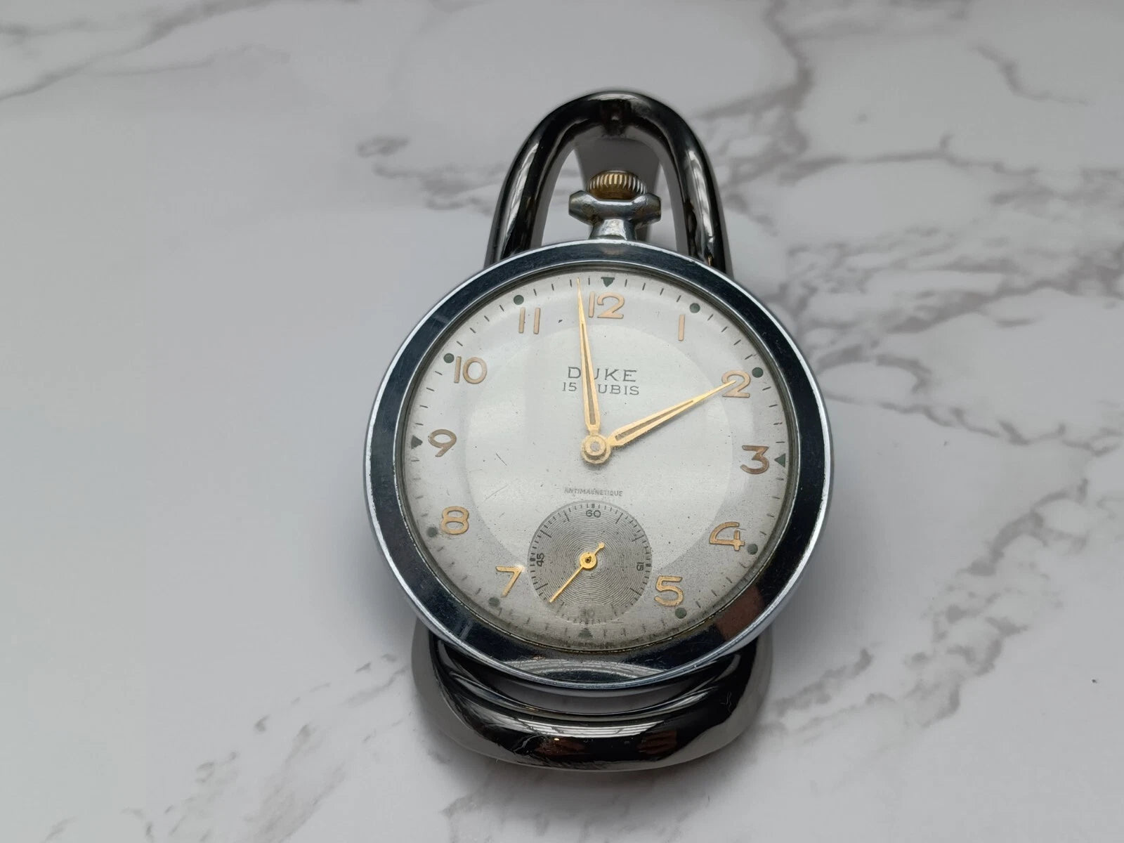 DUKE Taschenuhr - 15 Steine - Edelstahl - Funktionstüchtig - AE05-1673