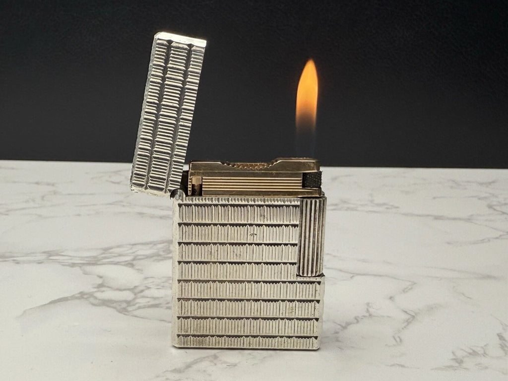 S.T. DUPONT Line 1 BR Gas Lighter - L1 BR - Small Model -Silver plated-AL13-1786