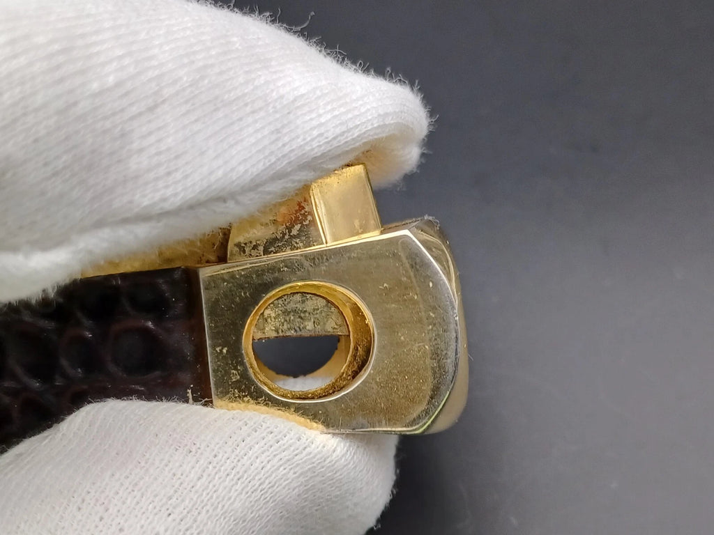 Nice Solingen Cigar Cutter - Brown Leather - Made In Germany - AG14-880