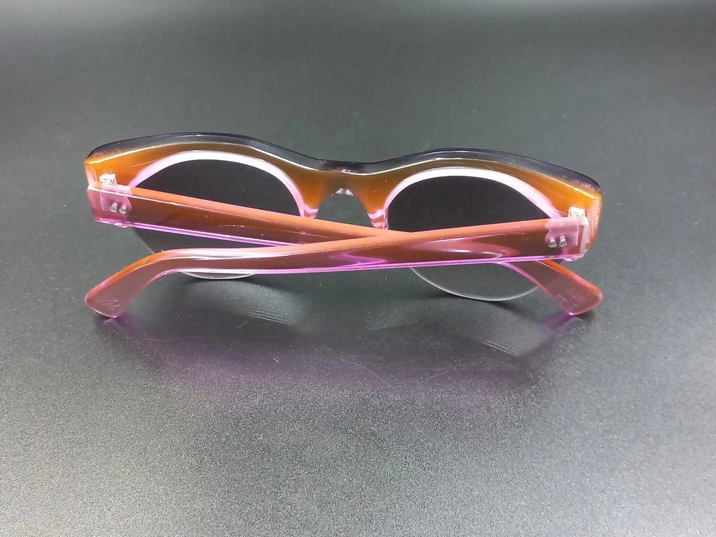 Nice KIRK & KIRK " Jenny " Pink Purple Sunglasses - With Case - New Old Stock ED
