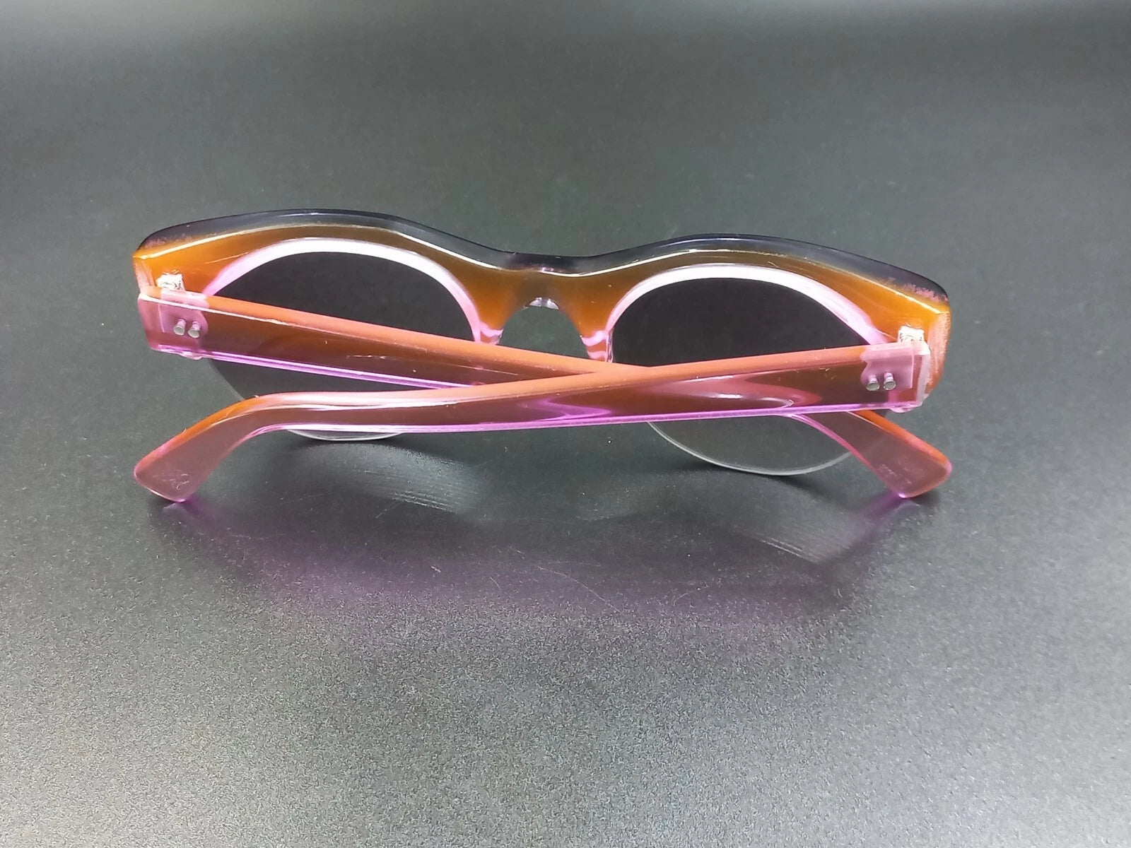 Nice KIRK & KIRK " Jenny " Pink Purple Sunglasses - With Case - New Old Stock ED