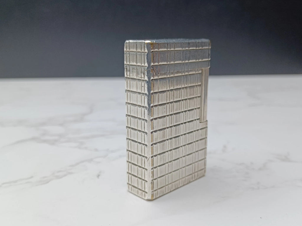 RARE S.T. DUPONT L1 BR DRAGO - Gas Lighter - Line 1 BR -Silver Plated -AG02-1794