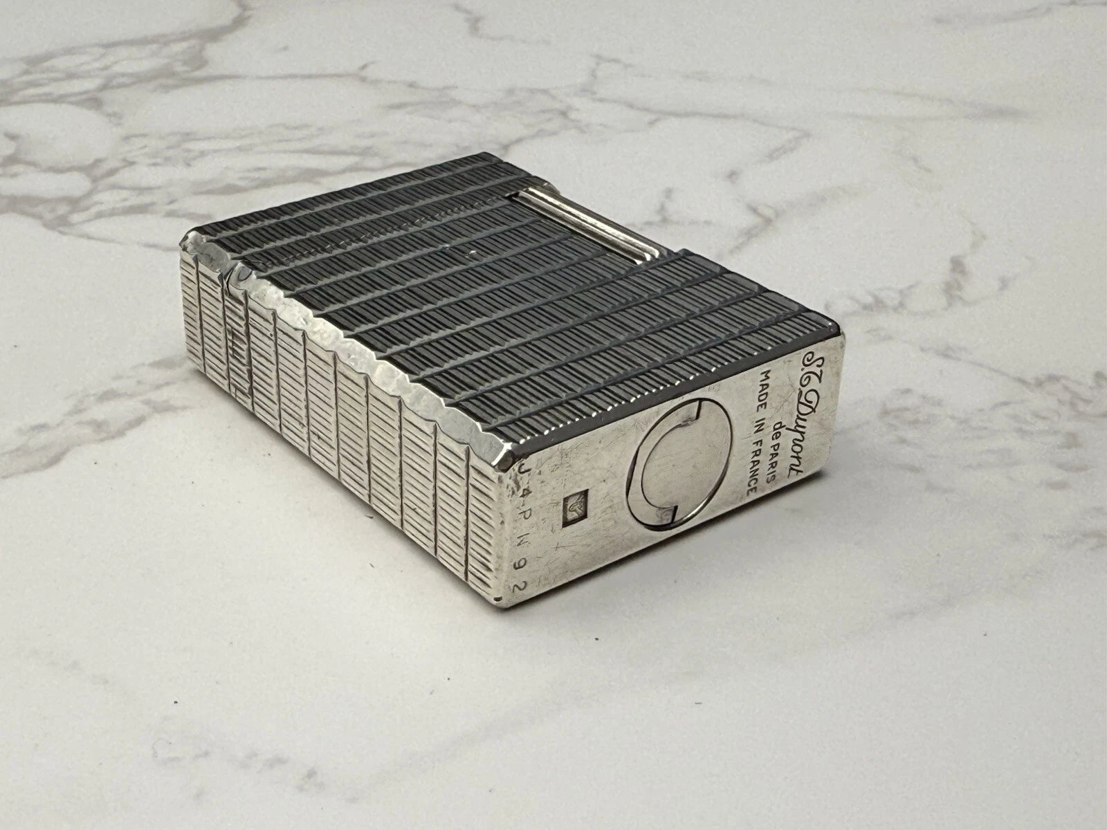 S.T. DUPONT Line 1 BR Gas Lighter - L1 BR - Small Model -Silver plated-AL13-1786