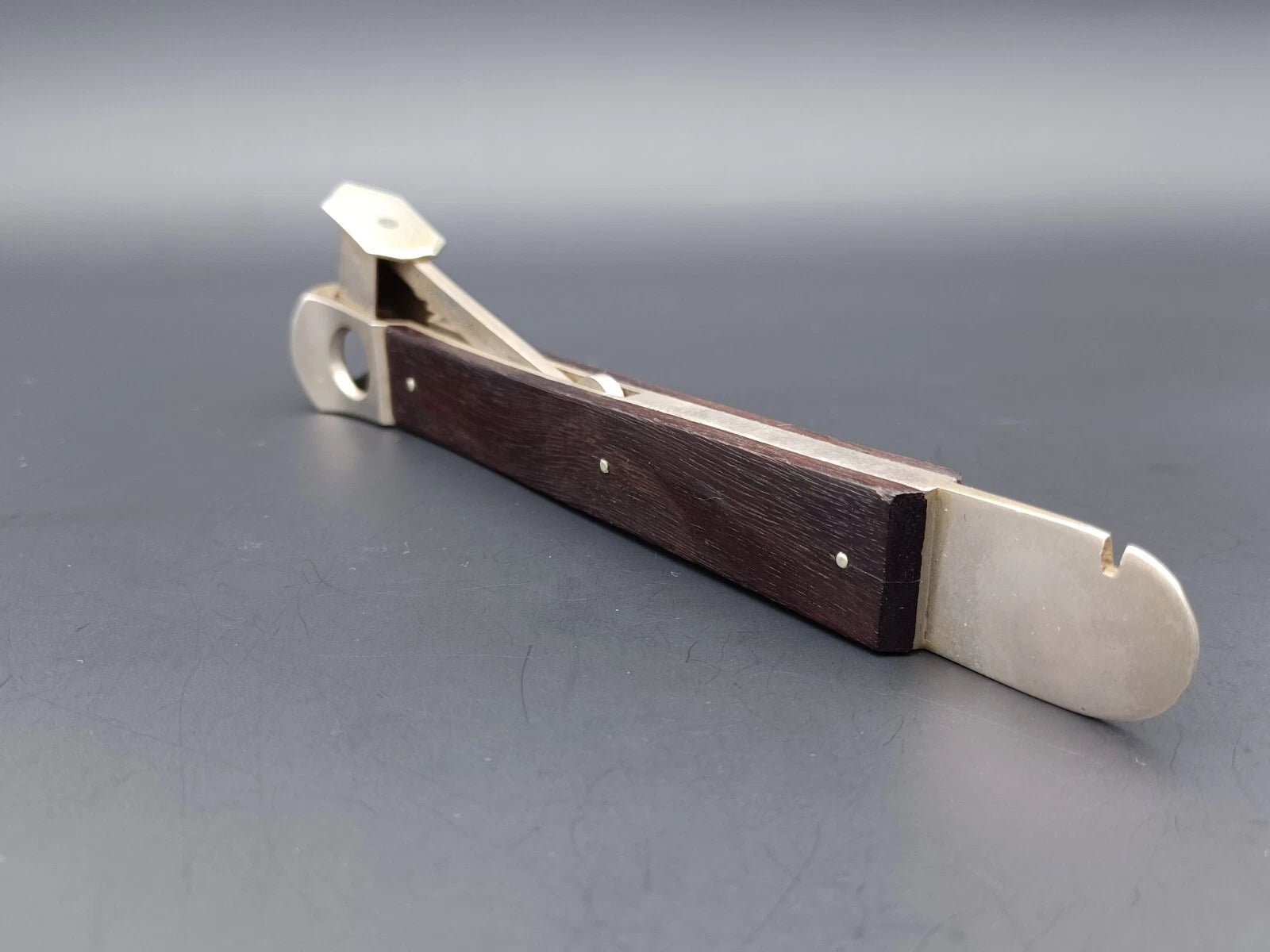 Vintage Solingen Cigar Cutter - Wood - Made In Germany - AS02-719