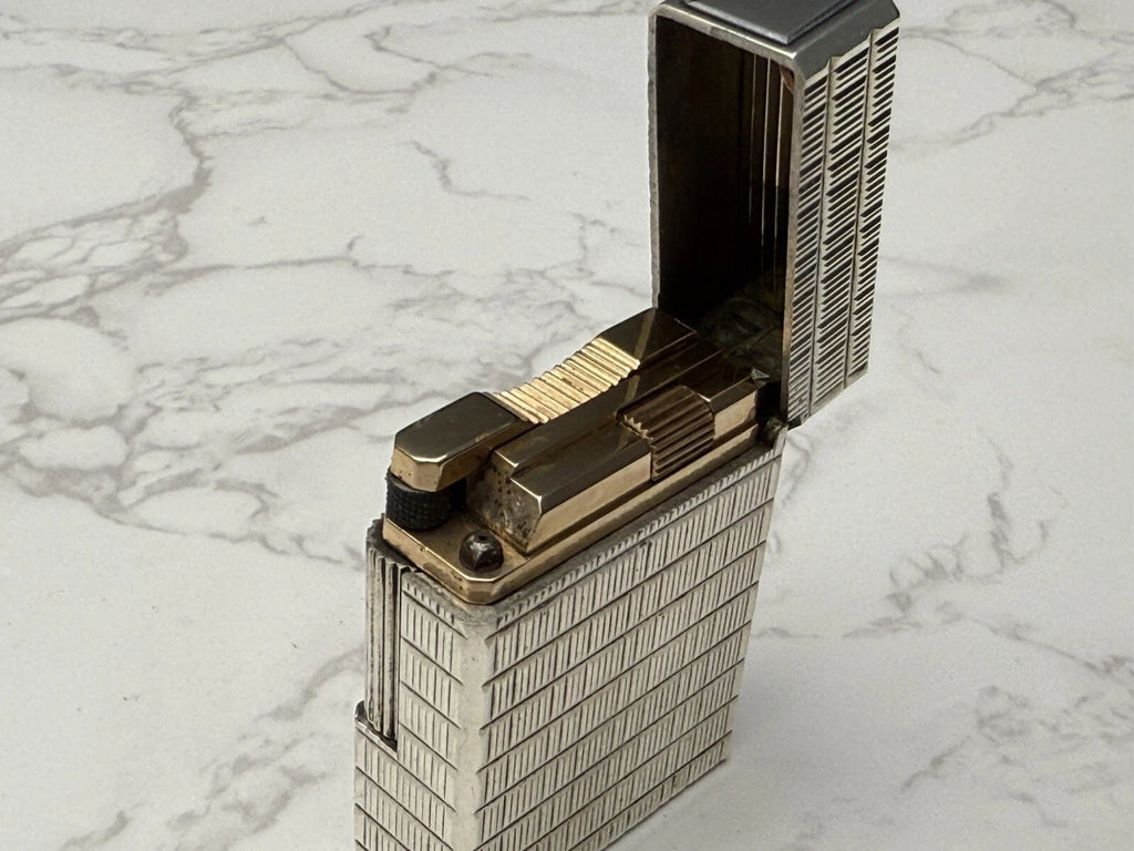 S.T. DUPONT Line 1 BR Gas Lighter - L1 BR - Small Model -Silver plated-AL13-1786