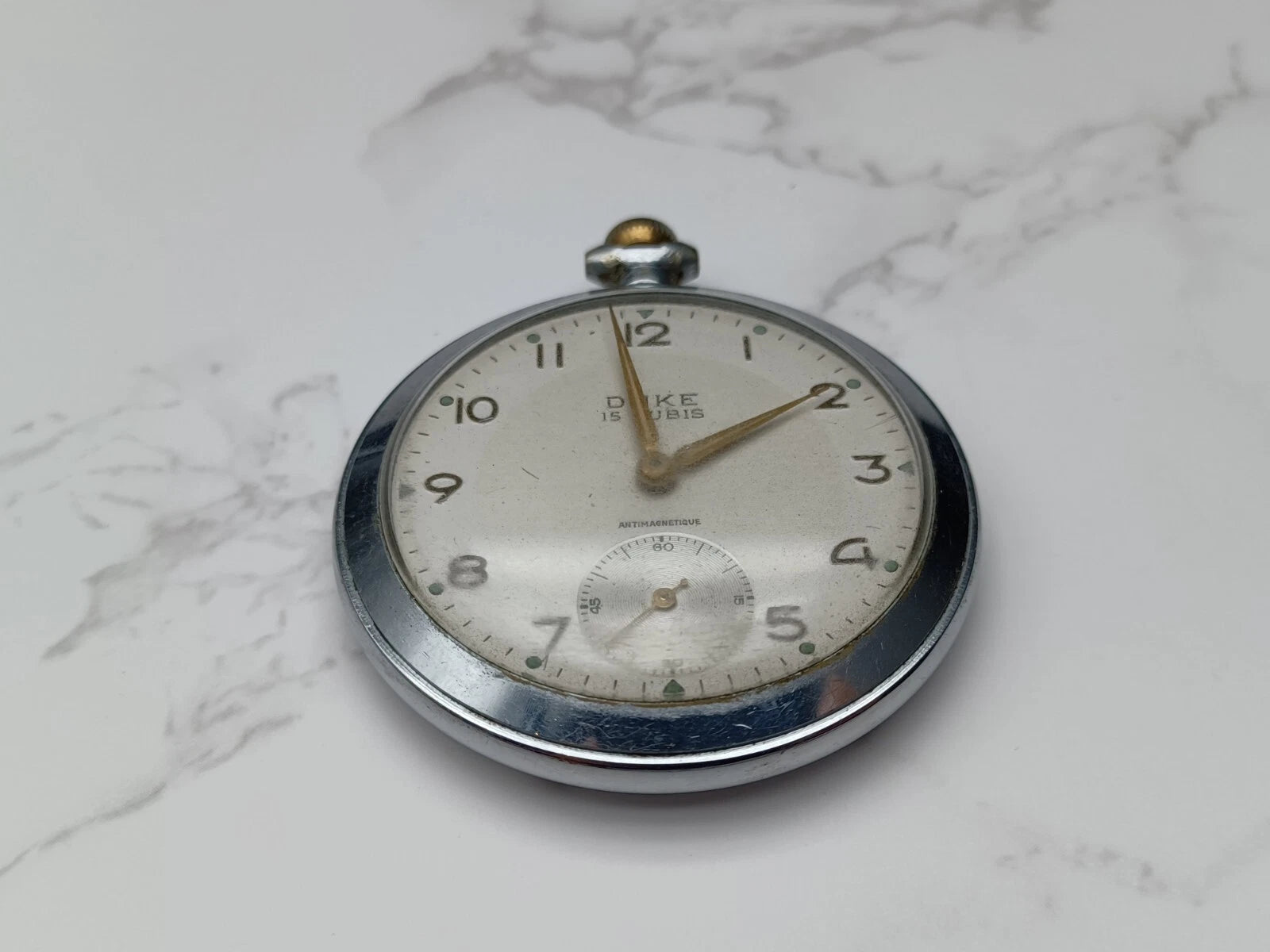 DUKE Taschenuhr - 15 Steine - Edelstahl - Funktionstüchtig - AE05-1673