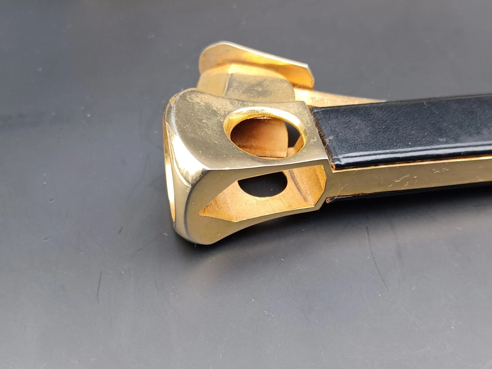 Solingen Cigar Cutter With Box - Black Leather - Made In Germany - BB15-0945