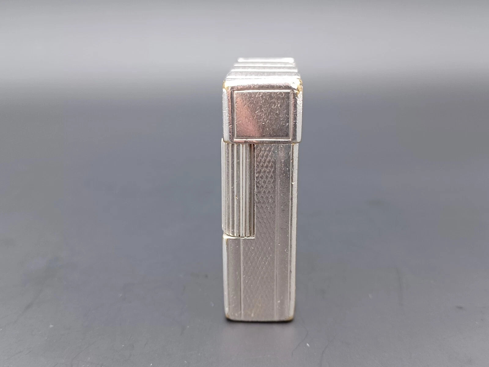 S.T. Dupont Line 1 BR Gas Lighter - Silver plated - Made In France - BA03-1466