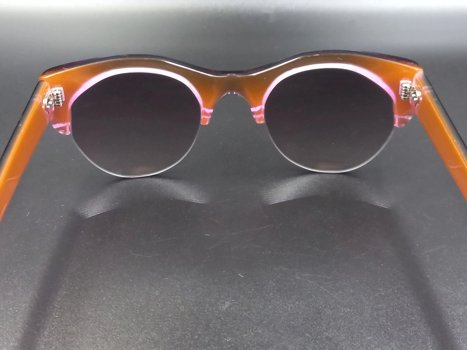 Nice KIRK & KIRK " Jenny " Pink Purple Sunglasses - With Case - New Old Stock ED