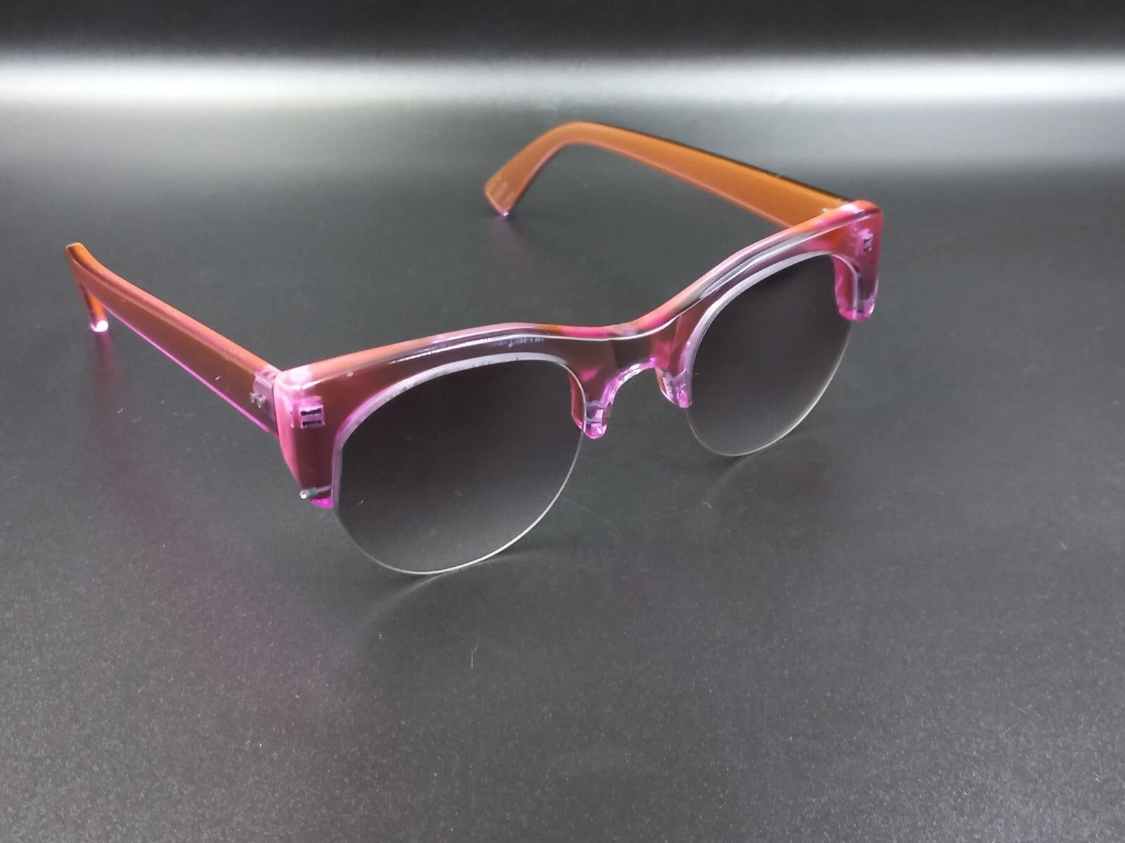 Nice KIRK & KIRK " Jenny " Pink Purple Sunglasses - With Case - New Old Stock ED