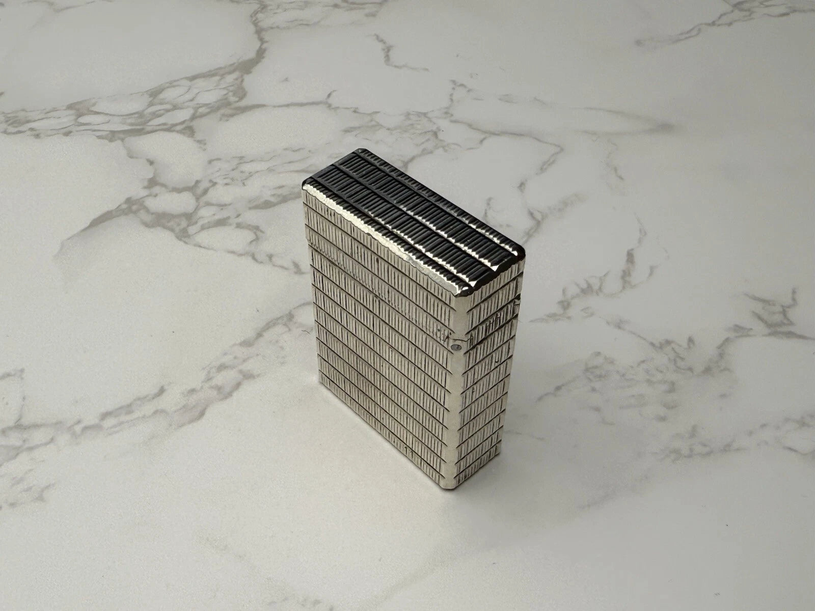 S.T. DUPONT Line 1 BR Gas Lighter - L1 BR - Small Model -Silver plated-AL13-1786