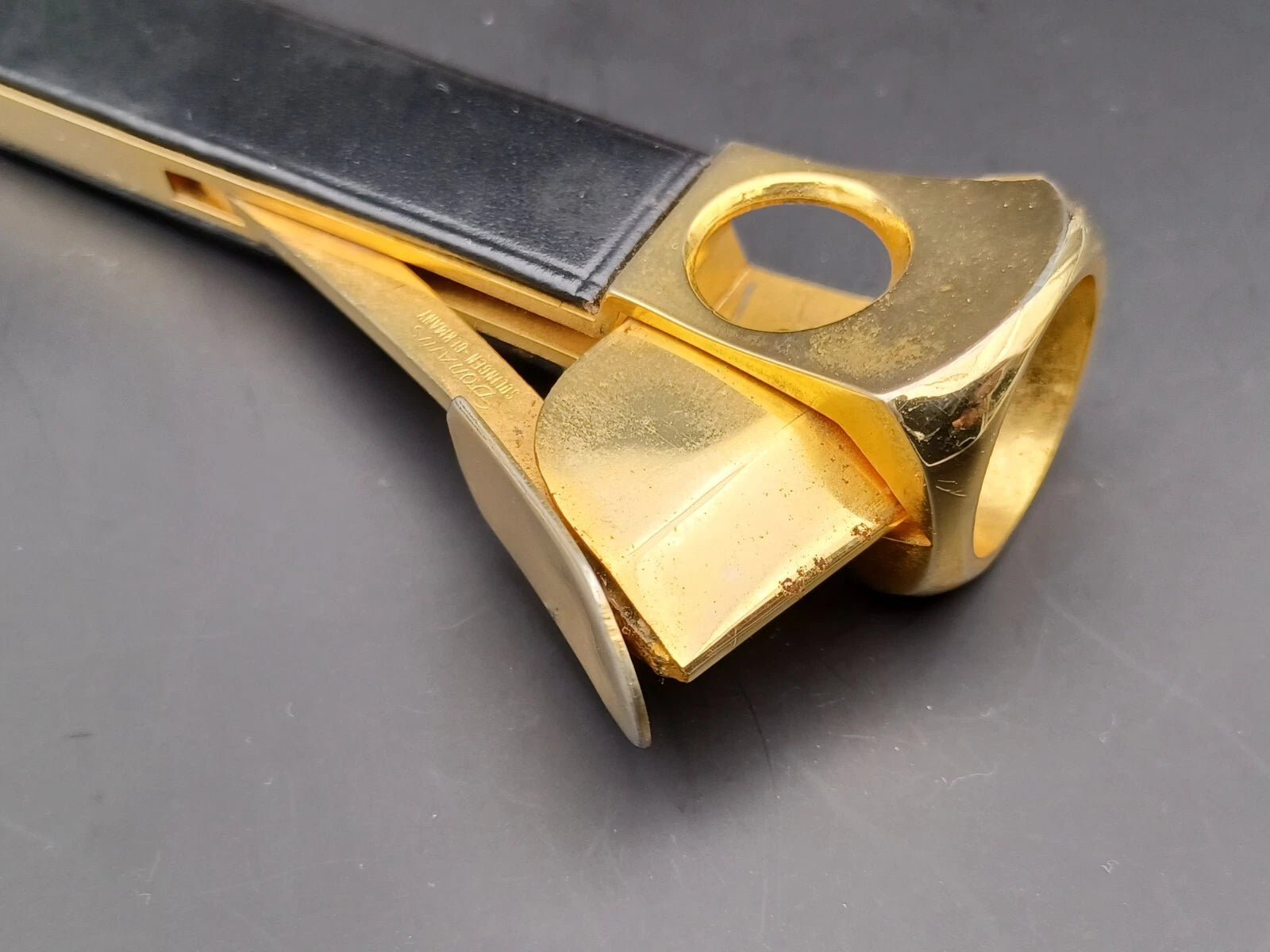 Solingen Cigar Cutter With Box - Black Leather - Made In Germany - BB15-0945