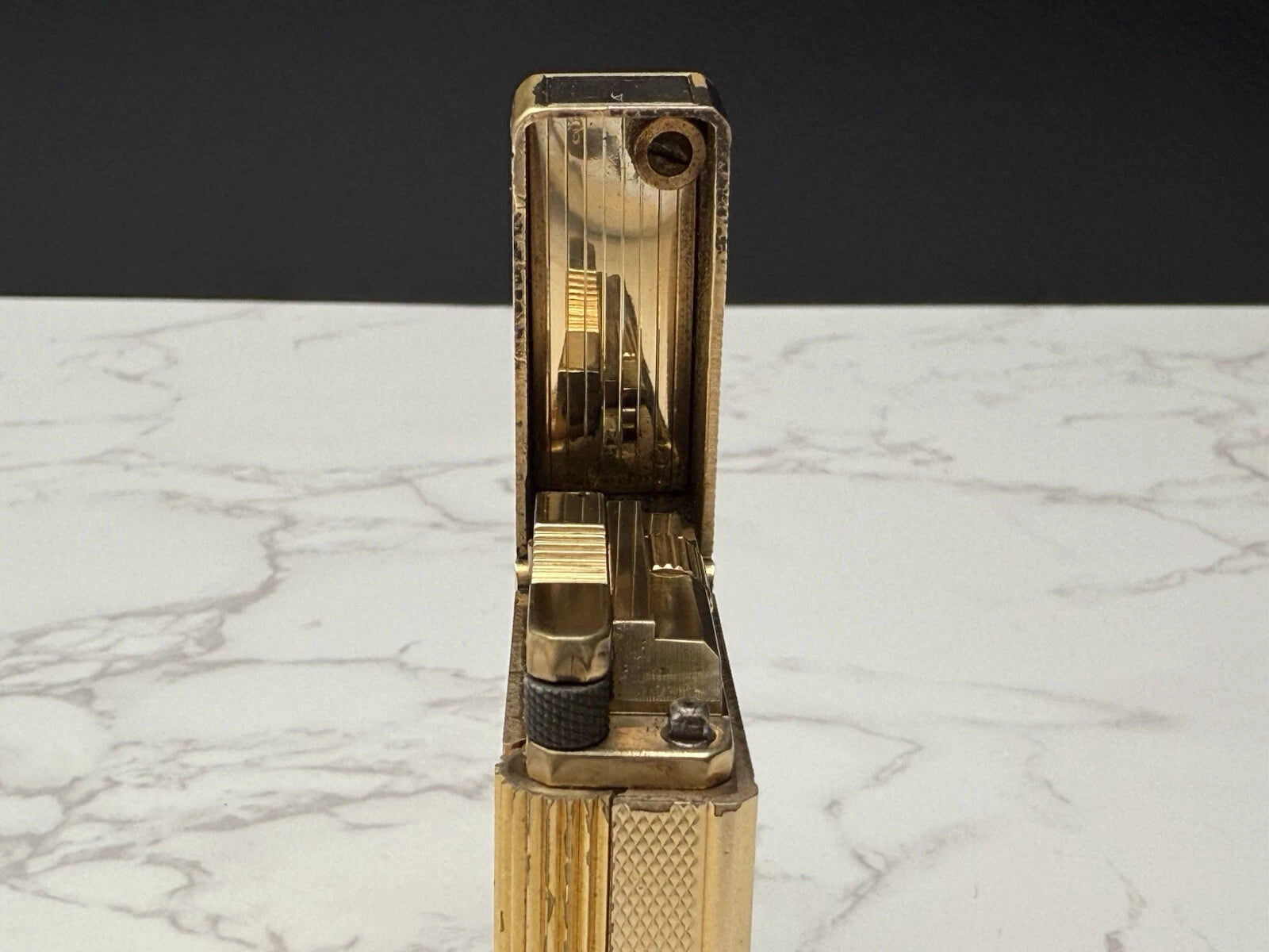 S.T. DUPONT Line 1 BR Gas Lighter - L1 BR - Small Model - Gold plated- AF08-1651