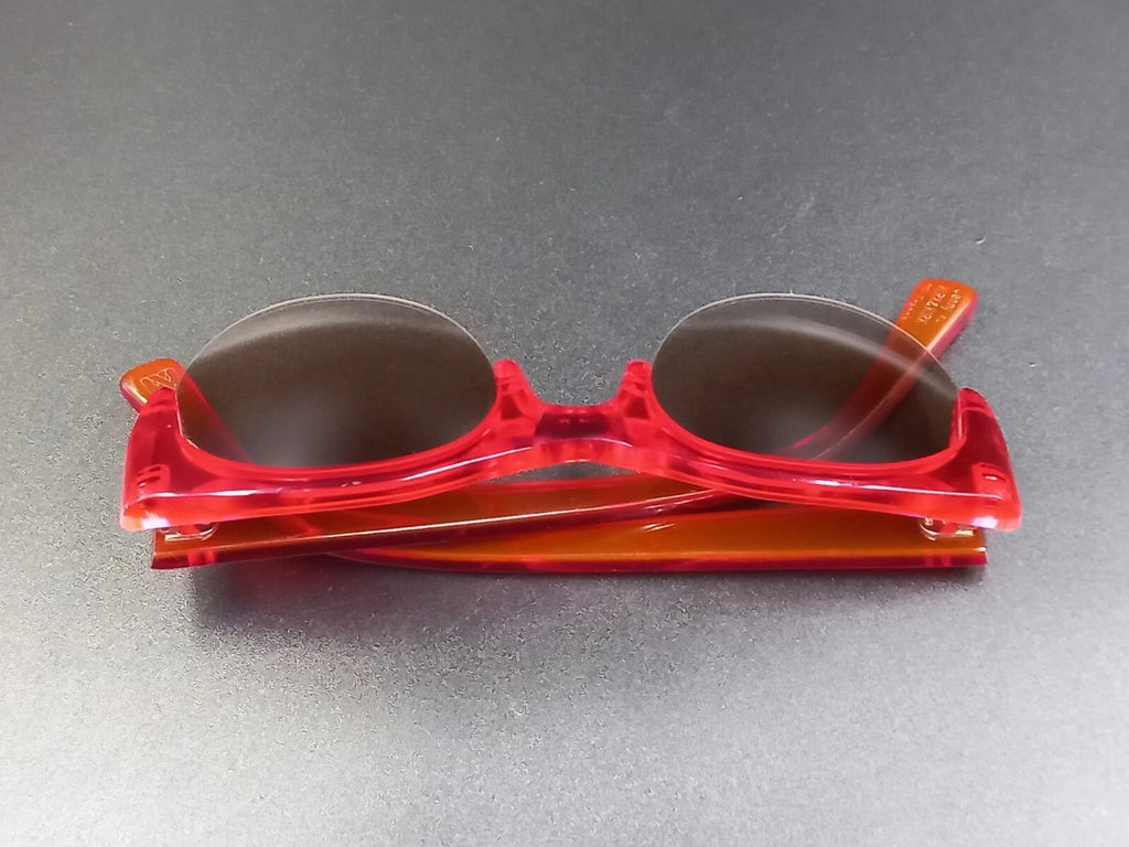 Nice KIRK & KIRK " Jenny " Red Sunglasses - With Case - New Old Stock - ED