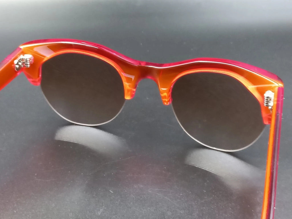 Nice KIRK & KIRK " Jenny " Red Sunglasses - With Case - New Old Stock - ED