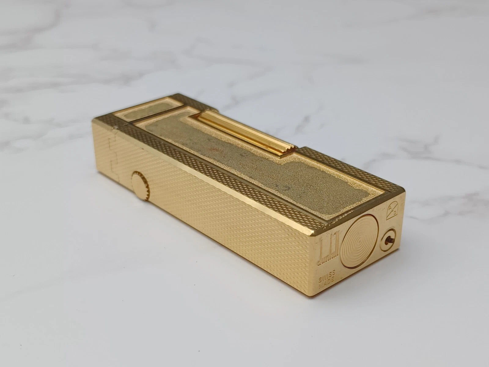 Dunhill Rollagas Gas Lighter - Gold plated - Swiss made -  AM10-1726