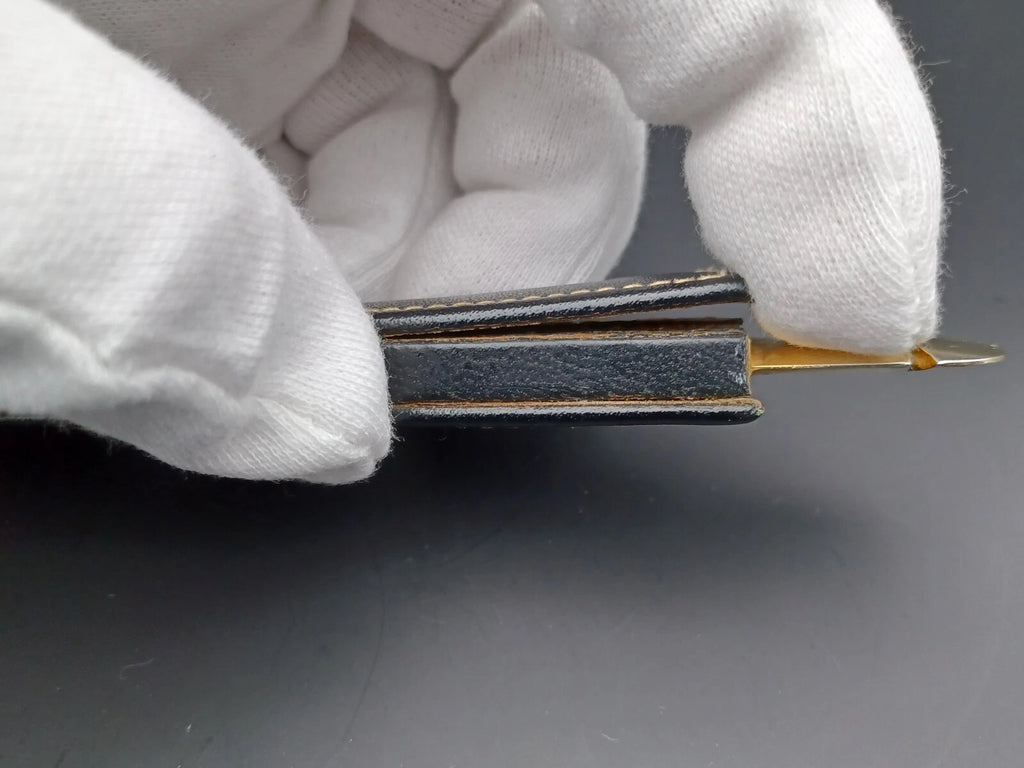 Solingen Cigar Cutter - Black Leather - Made In Germany - AG14-0946