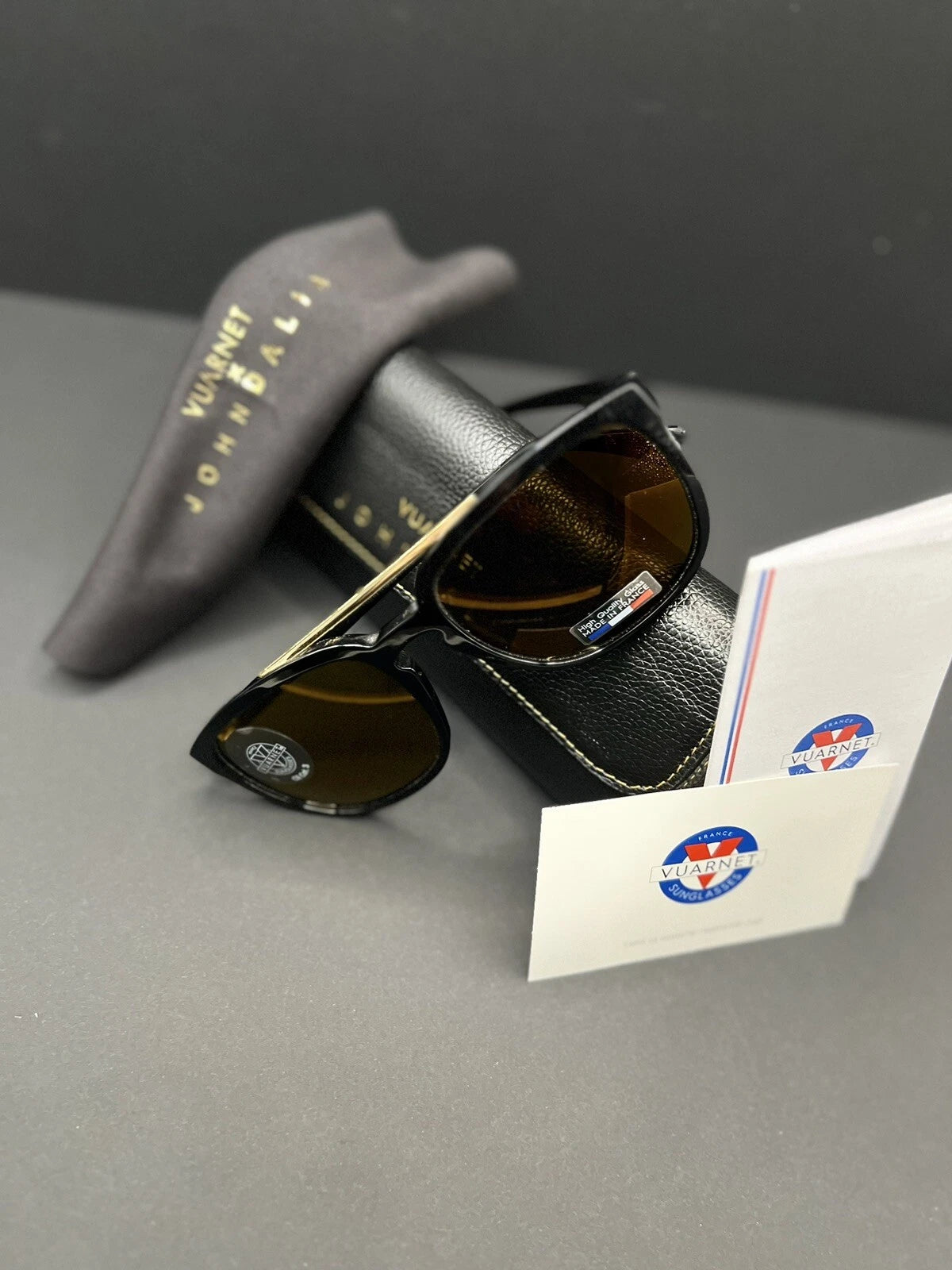 VUARNET Sunglasses - VJ 1404 by John Dalia - T57 - Black - Orange mirror ED