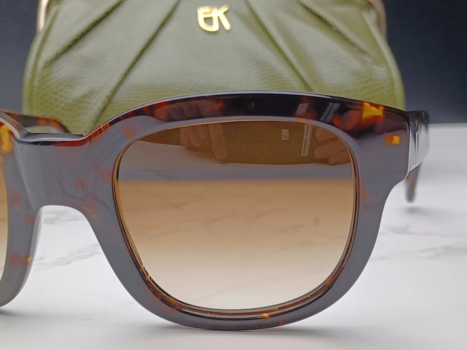 EMMANUELLE KHANH " VINTAGE " EK5051 - Brown Scale Sunglasses -New - Old Stock