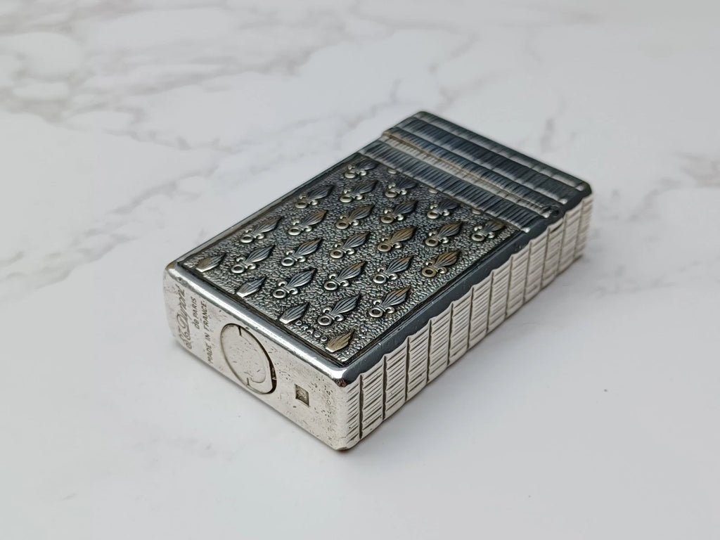 RARE S.T. DUPONT L1 BR DRAGO - Gas Lighter - Line 1 BR -Silver Plated -AG02-1794