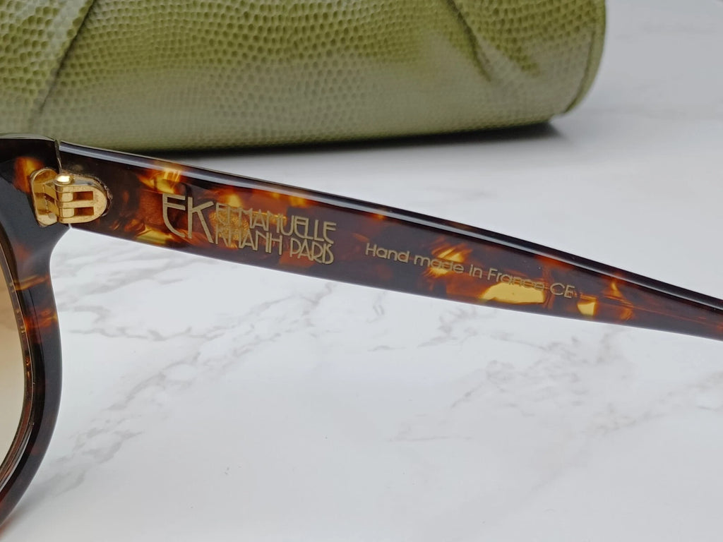 EMMANUELLE KHANH " VINTAGE " EK5051 - Brown Scale Sunglasses -New - Old Stock
