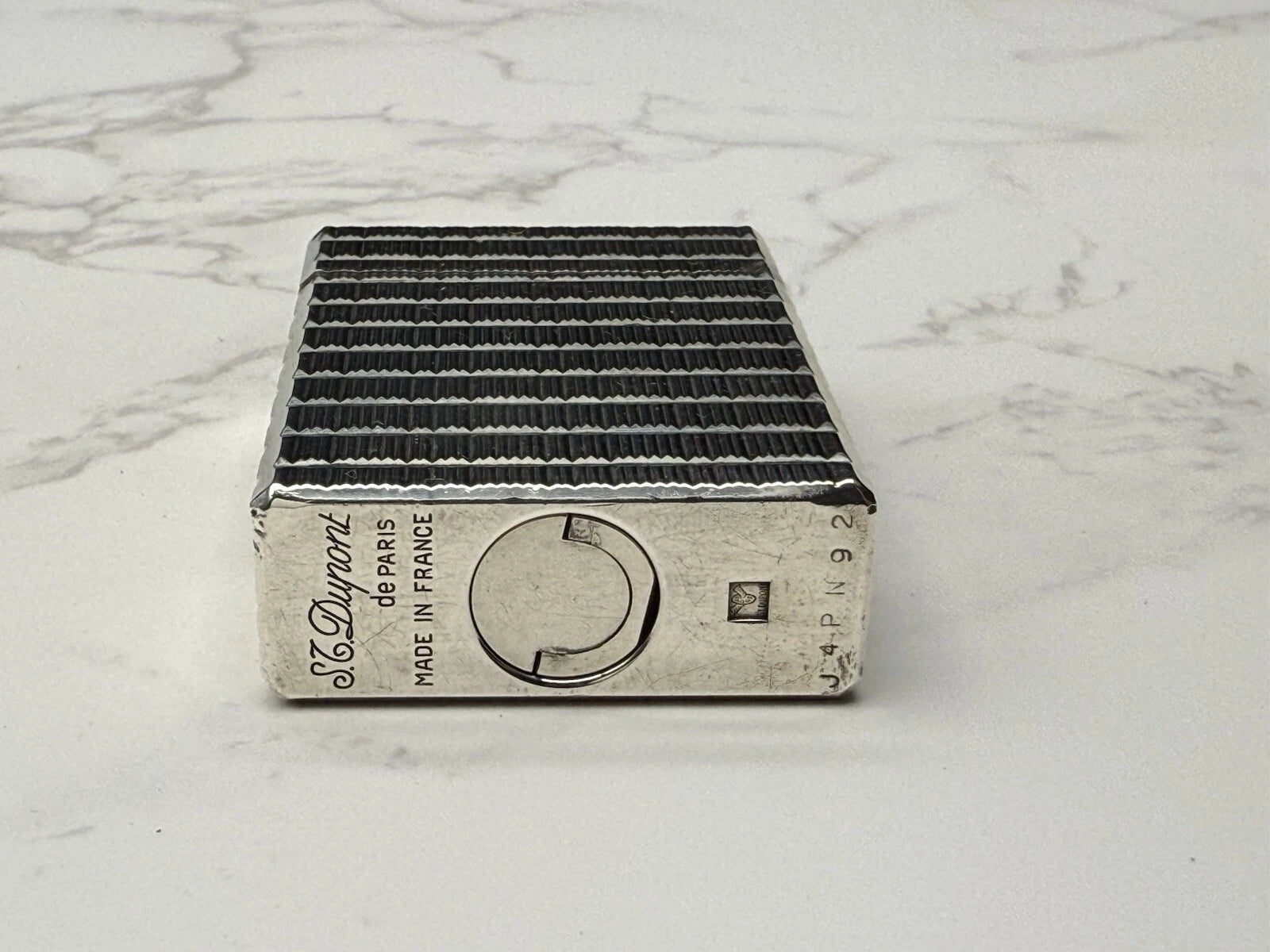 S.T. DUPONT Line 1 BR Gas Lighter - L1 BR - Small Model -Silver plated-AL13-1786