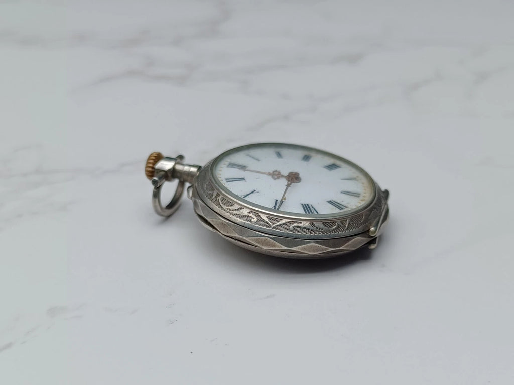 Antike vergoldete Taschenuhr aus massivem Silber