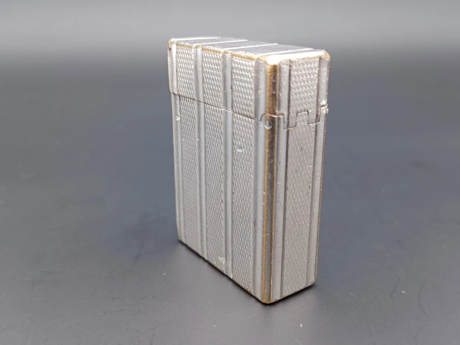 S.T. Dupont Line 1 BR Gas Lighter - Silver plated - Made In France - BA03-1466