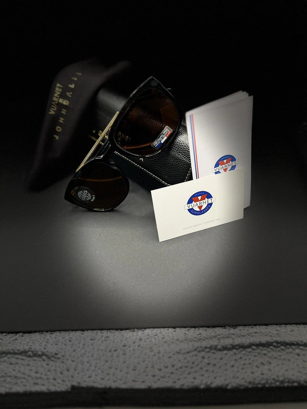 VUARNET Sunglasses - VJ 1404 by John Dalia - T57 - Black - Orange mirror ED