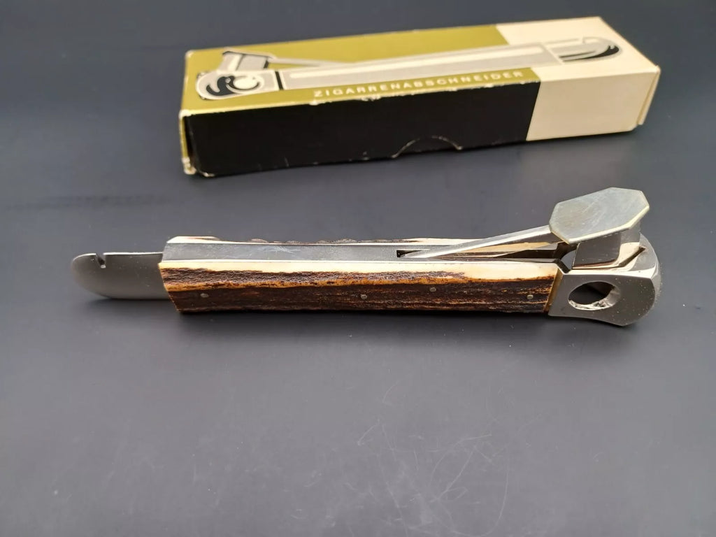 Nice Ibelo Cigar Cutter With Box - Horn - Made In Germany - AG14-1339