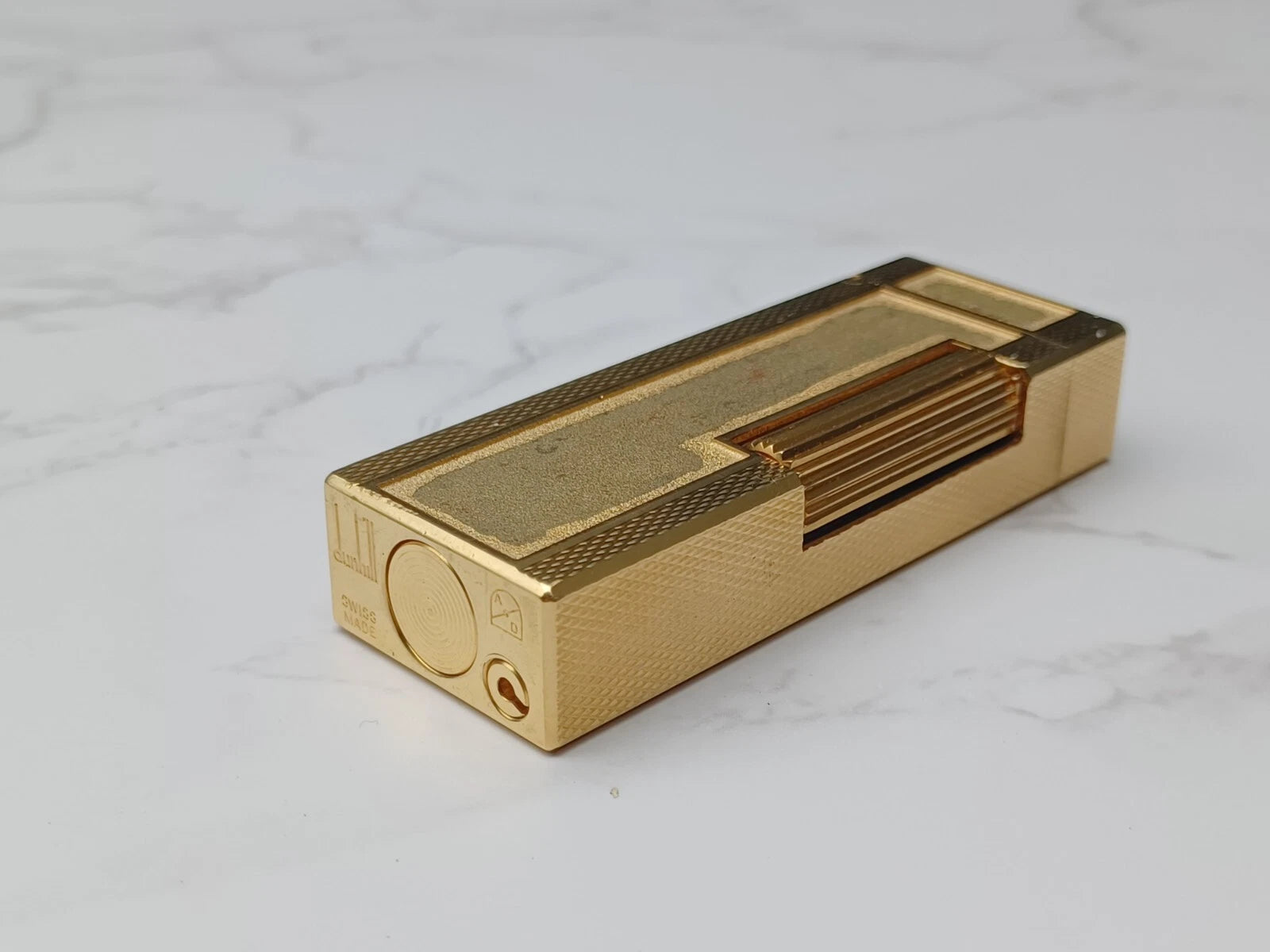 Dunhill Rollagas Gas Lighter - Gold plated - Swiss made -  AM10-1726