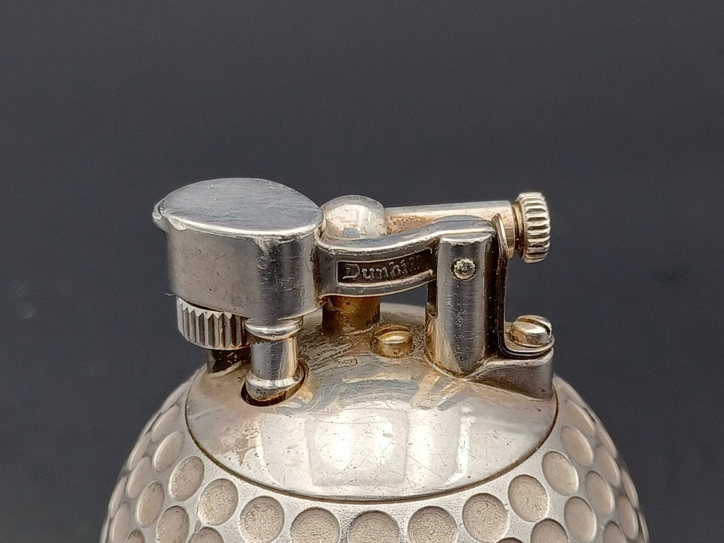 Rare antique Dunhill Golf Ball Petrol Lighter - Sterling Silver 925 - BA08-1495