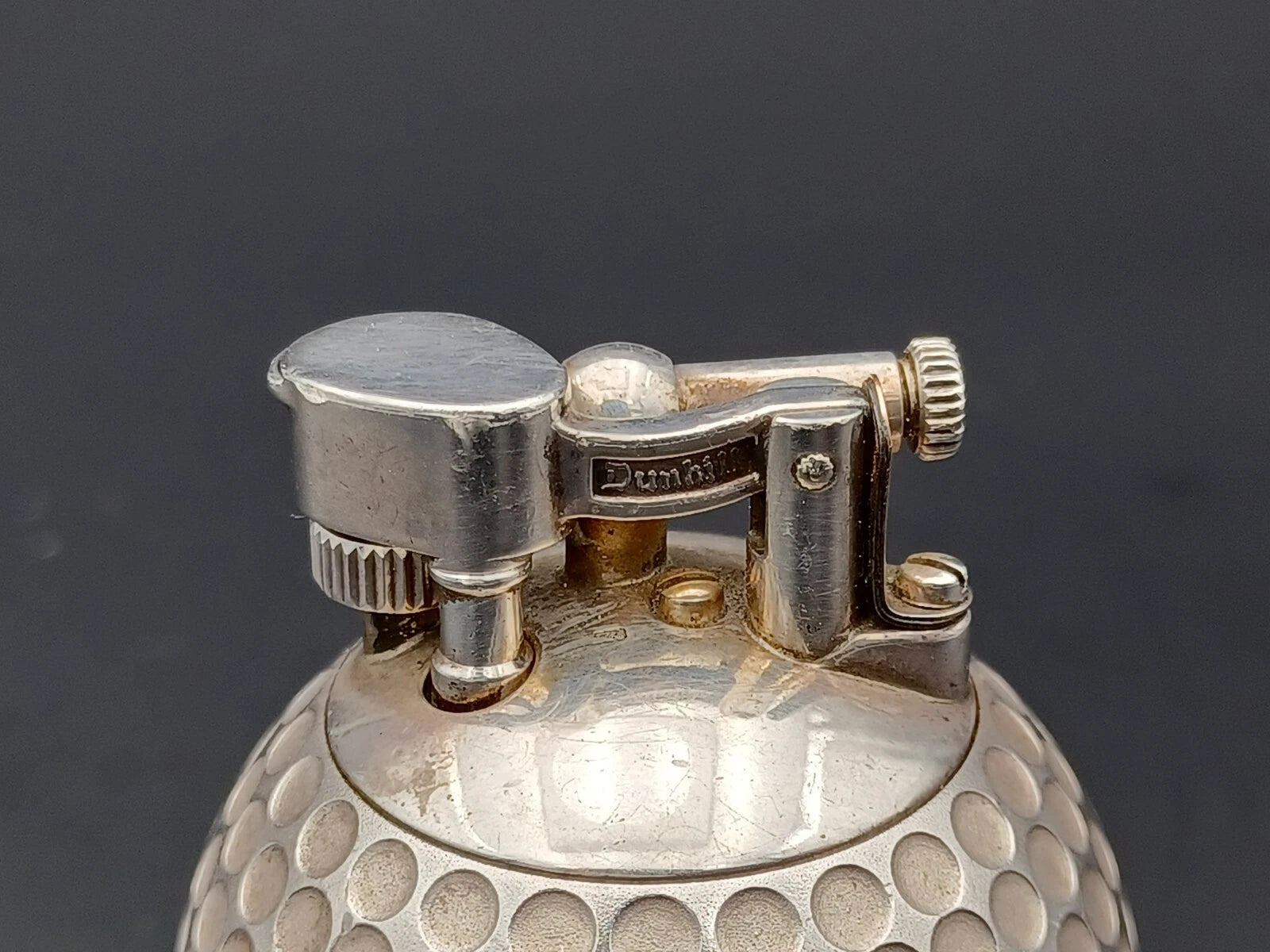 Rare antique Dunhill Golf Ball Petrol Lighter - Sterling Silver 925 - BA08-1495