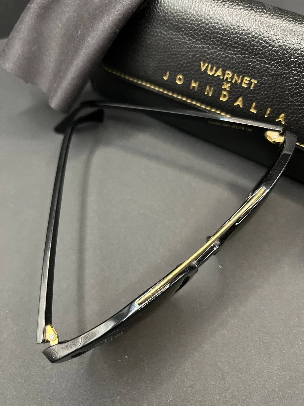 VUARNET Sunglasses - VJ 1404 by John Dalia - T57 - Black - Orange mirror ED