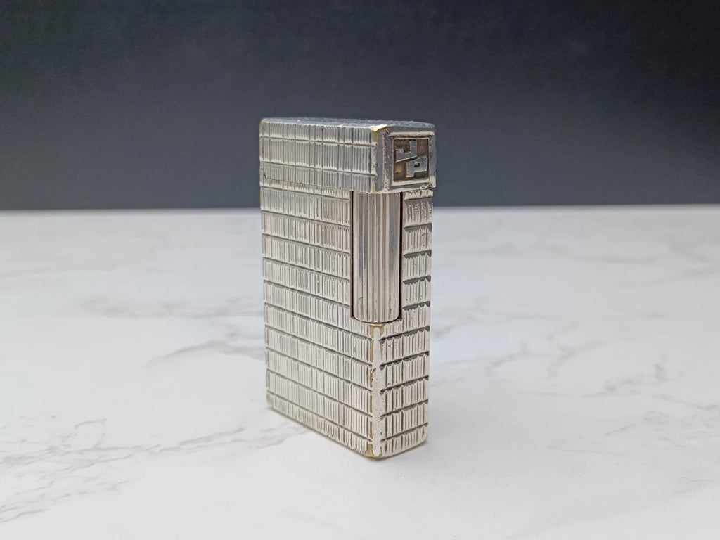 RARE S.T. DUPONT L1 BR DRAGO - Gas Lighter - Line 1 BR -Silver Plated -AG02-1794