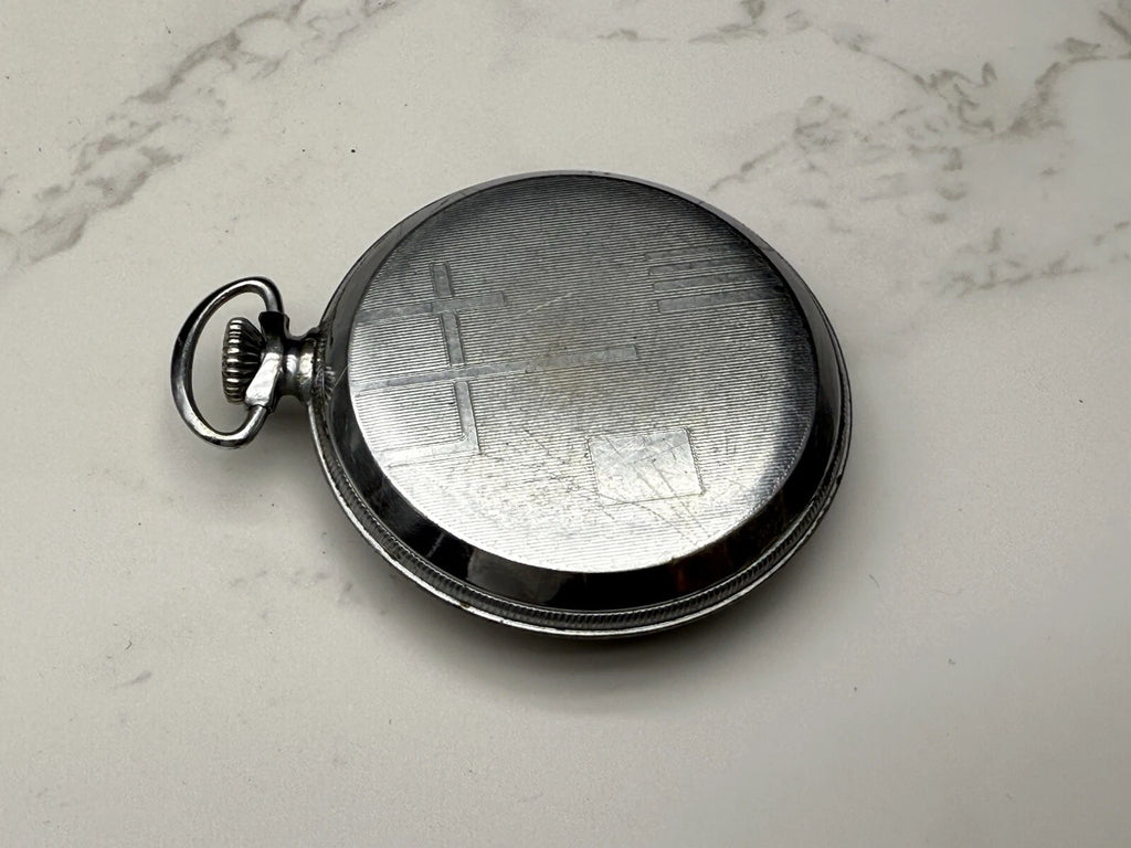 Schöne Chronometer-Taschenuhr - Stahl - Hergestellt in Frankreich - Funktioniert nicht -AF08-1675