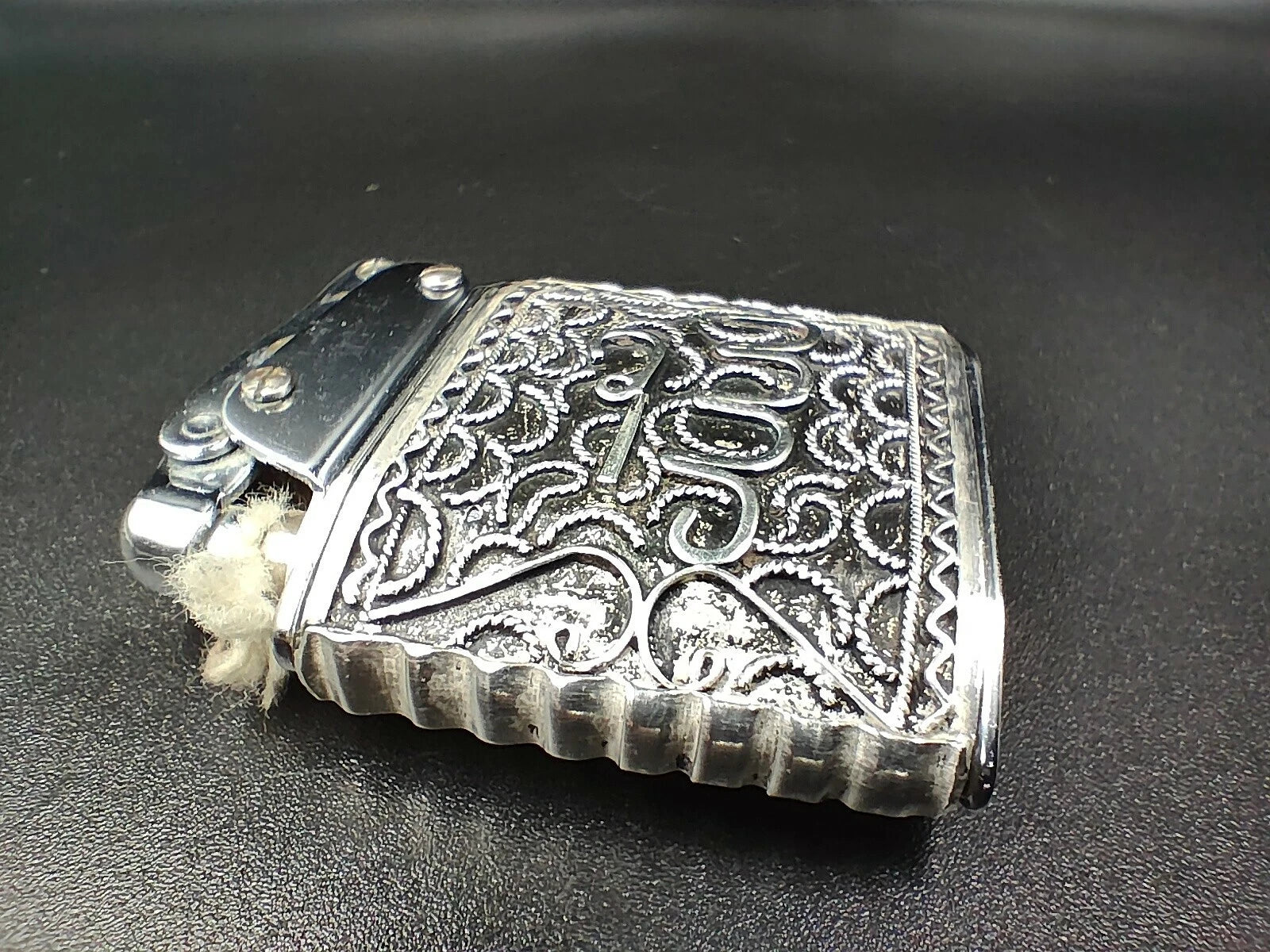 Nova - Antique Silver French Lighter - Made In France - Hallmarks - ED10
