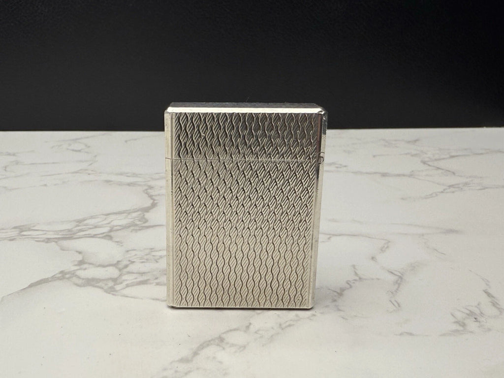 NICE S.T. DUPONT Line 1 / L1 BR Gas Lighter - Silver plated - Serviced-AL01-0845