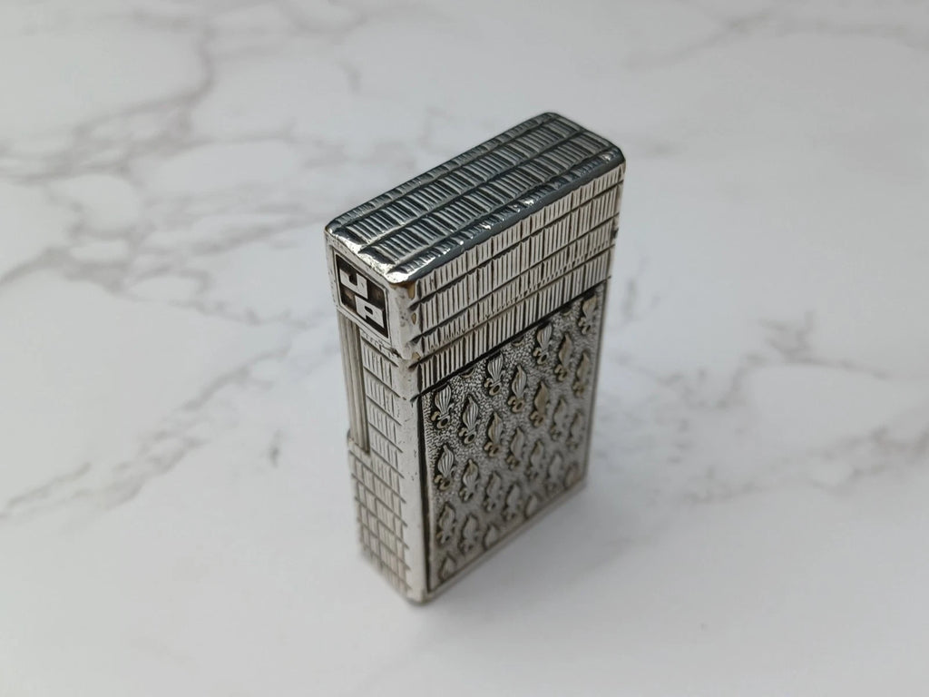 RARE S.T. DUPONT L1 BR DRAGO - Gas Lighter - Line 1 BR -Silver Plated -AG02-1794