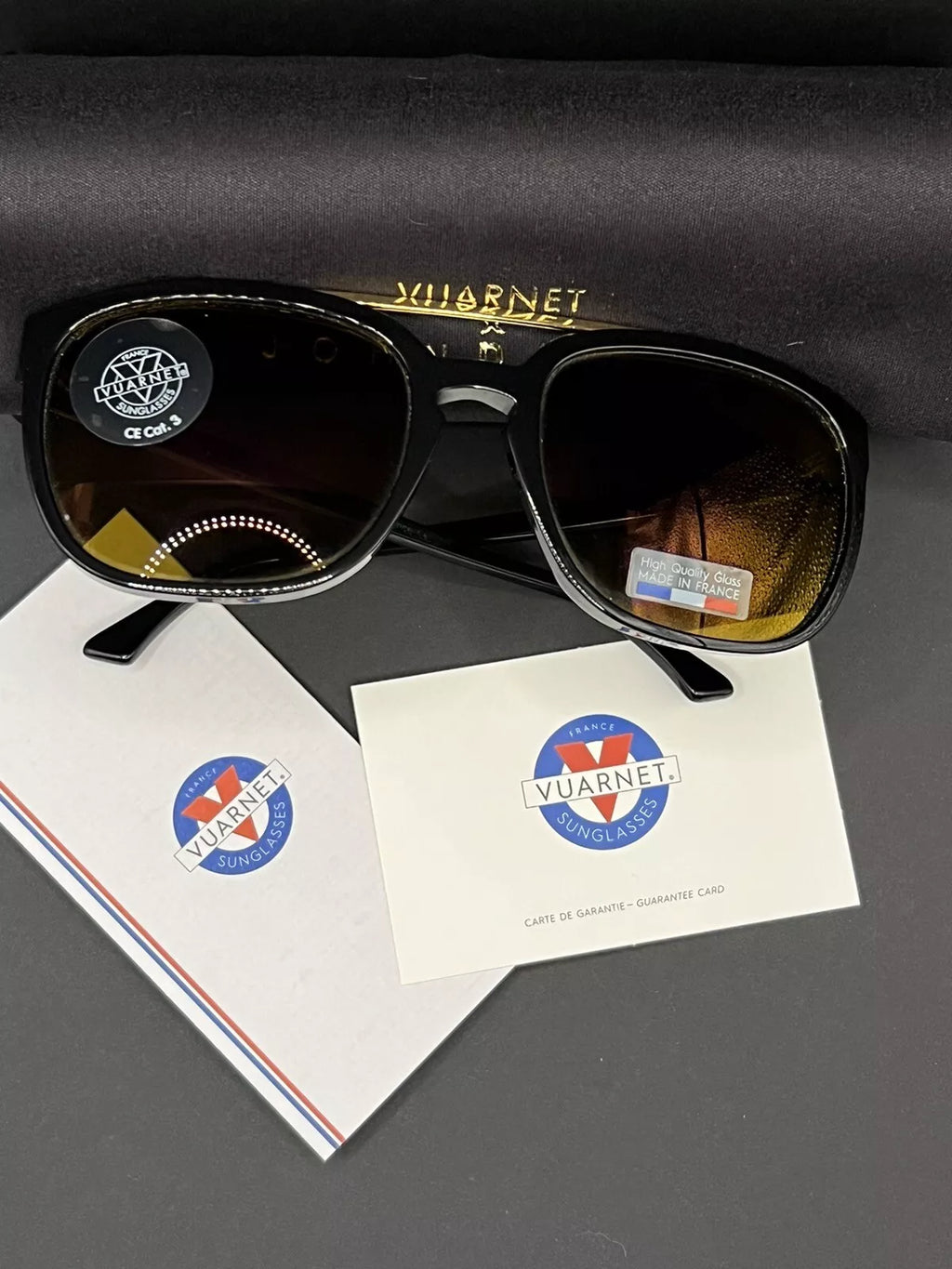 VUARNET Sunglasses - VJ 1404 by John Dalia - T57 - Black - Orange mirror ED