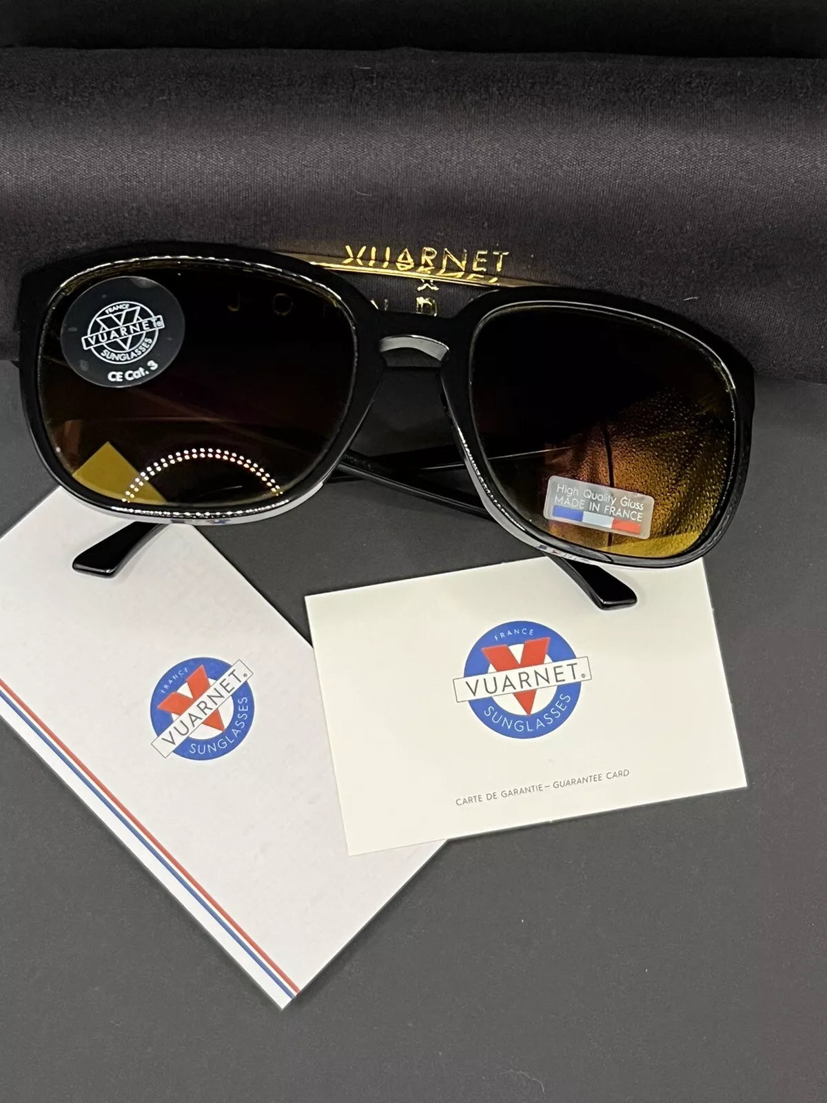 VUARNET Sunglasses - VJ 1404 by John Dalia - T57 - Black - Orange mirror ED