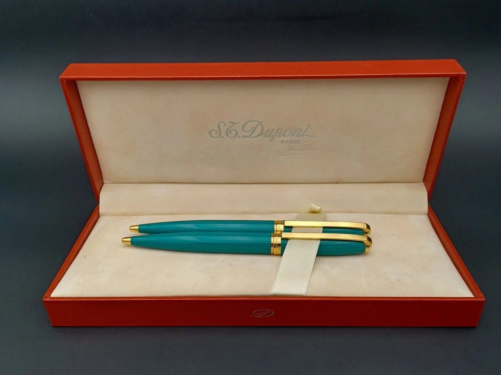 Nice S.T. Dupont Ballpoint Pen & Criterion Pencil Paper - With Box - AS01-0803